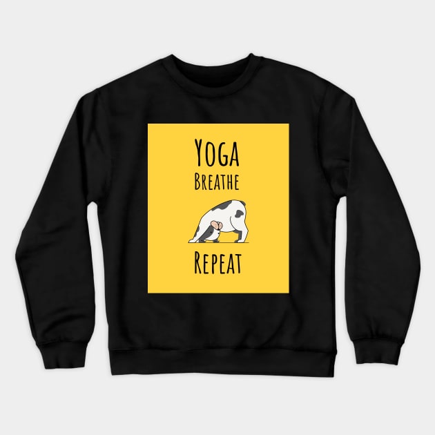 Yoga Breathe Repeat Crewneck Sweatshirt by Little Designer